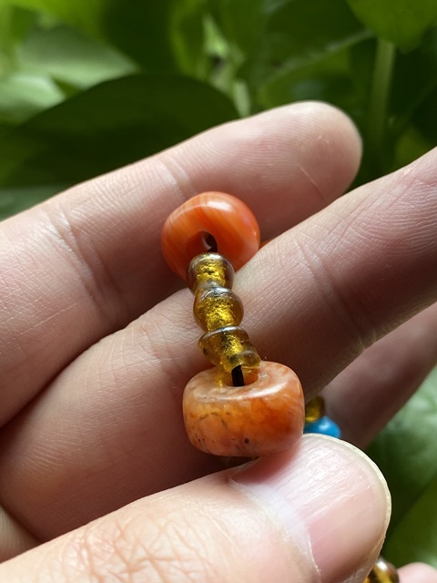古玩玉器清代南紅瑪瑙珠串拍賣,當前價格4500元