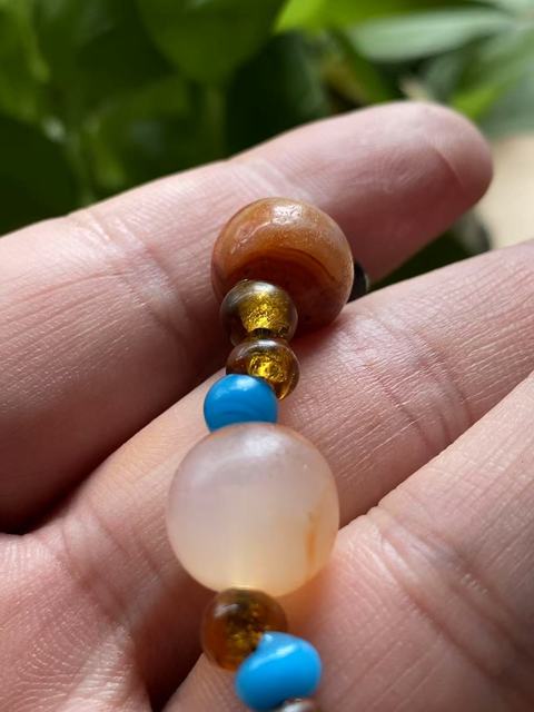 古玩玉器清代天然瑪瑙珠串拍賣,當前價格1500元