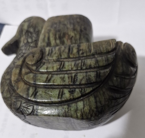 古玩玉器地方玉鴨型器真品鑒賞圖