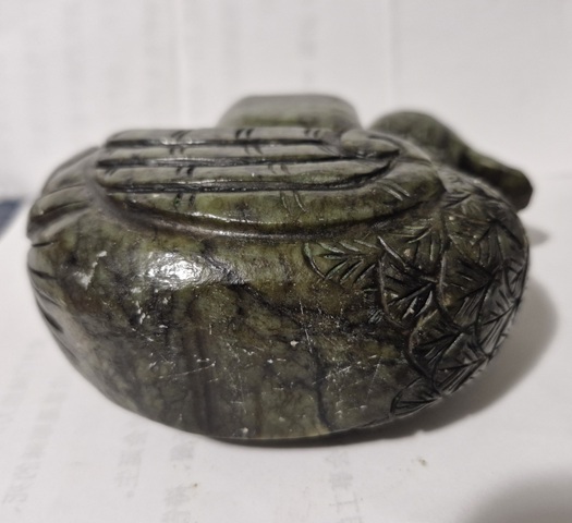 古玩玉器地方玉鴨型器真品鑒賞圖