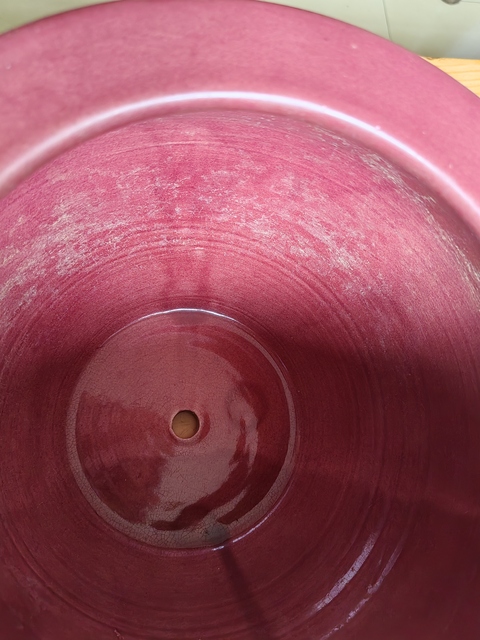 古玩陶瓷胭脂紅釉花盆真品鑒賞圖