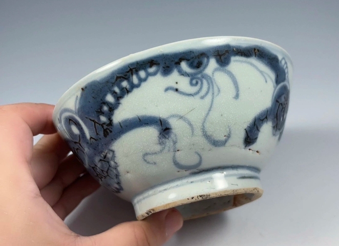 古玩陶瓷龍紋青花碗真品鑒賞圖