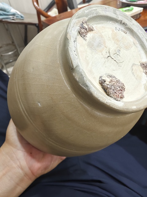 古玩陶瓷宋代青釉瓶真品鑒賞圖