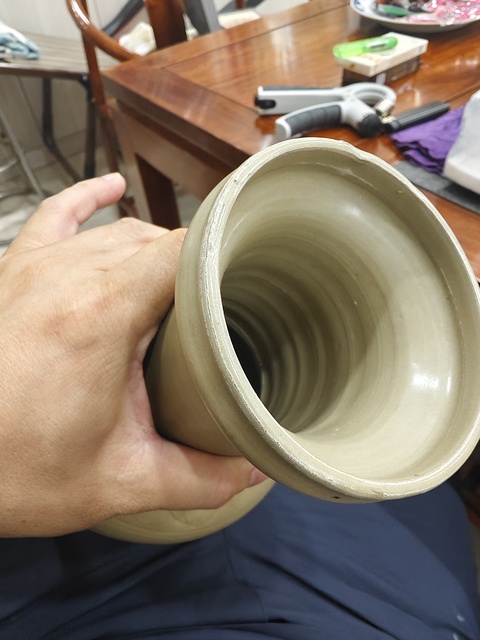 古玩陶瓷宋代青釉瓶真品鑒賞圖