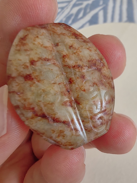 古玩玉器仿古做舊玉勒子真品鑒賞圖