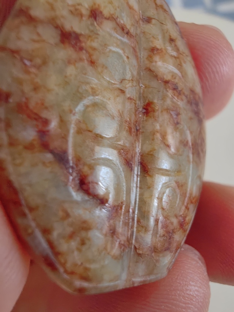 古玩玉器仿古做舊玉勒子真品鑒賞圖