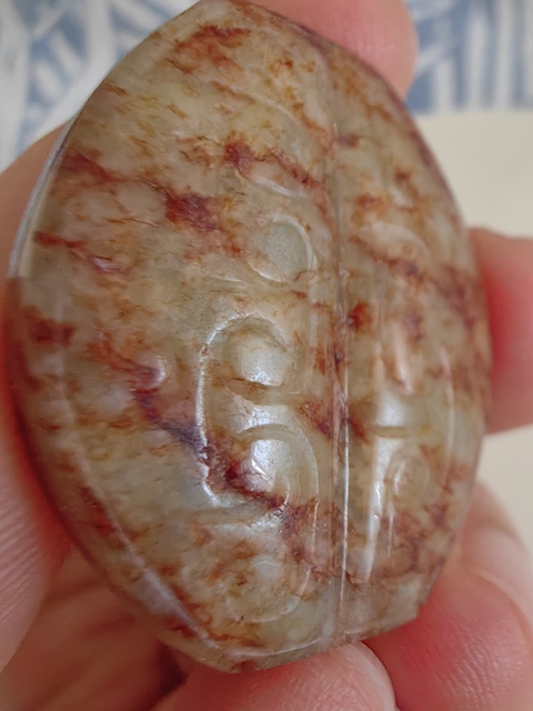 古玩玉器仿古做舊玉勒子真品鑒賞圖
