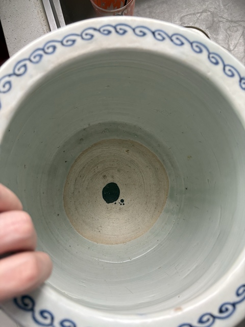 古玩陶瓷民國(guó)青花卷缸真品鑒賞圖