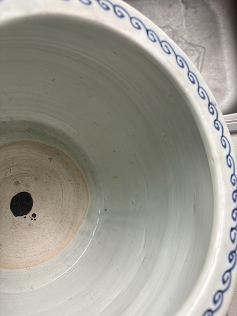 古玩陶瓷民國(guó)青花卷缸真品鑒賞圖