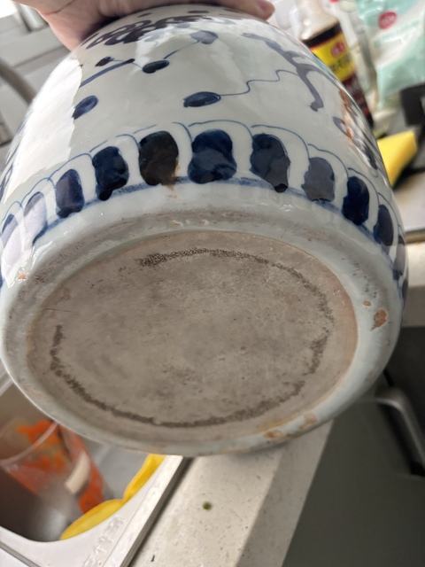 古玩陶瓷民國(guó)青花卷缸真品鑒賞圖