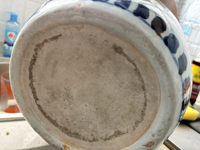 古玩陶瓷民國(guó)青花卷缸真品鑒賞圖