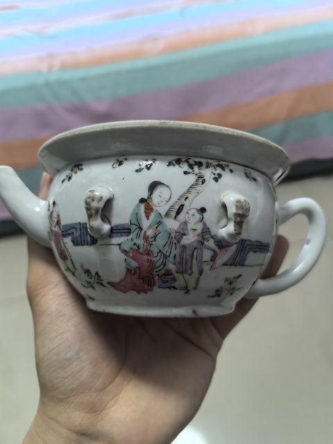 古玩陶瓷粉彩壺真品鑒賞圖