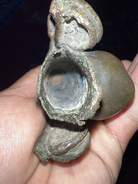 古玩銅器佛像頭真品鑒賞圖