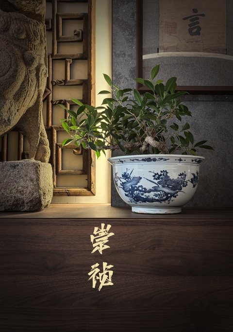 古玩陶瓷明崇禎青花花鳥洞石圖花盆⊙30厘米拍賣,當前價格168888元