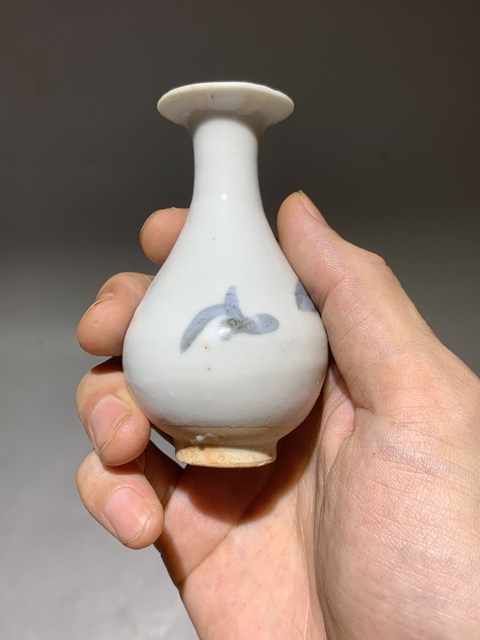 古玩陶瓷青花花卉紋玉壺春瓶真品鑒賞圖