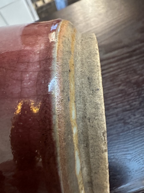 古玩陶瓷郎紅釉直筒爐真品鑒賞圖