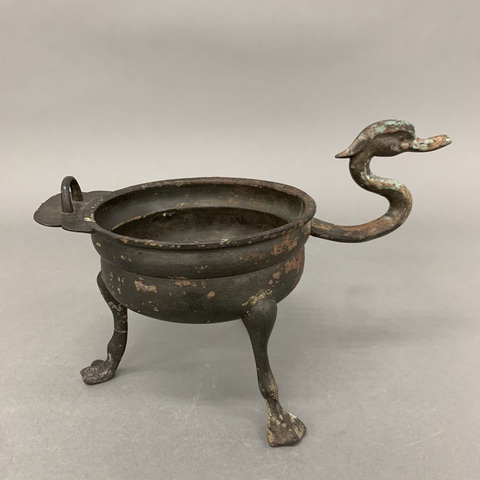 古玩銅器銅鐎斗真品鑒賞圖