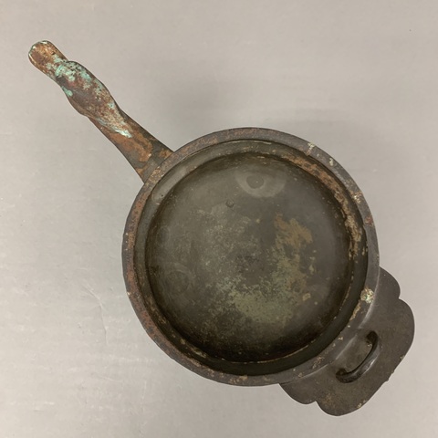 古玩銅器銅鐎斗真品鑒賞圖