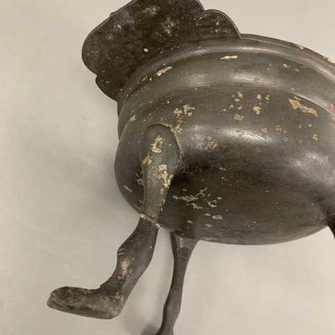 古玩銅器銅鐎斗真品鑒賞圖