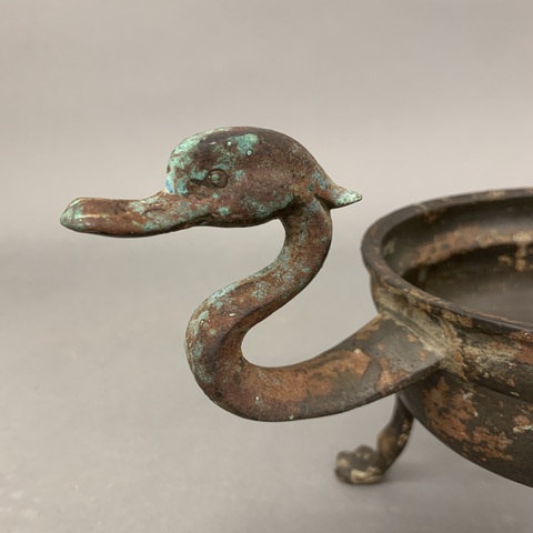 古玩銅器銅鐎斗真品鑒賞圖