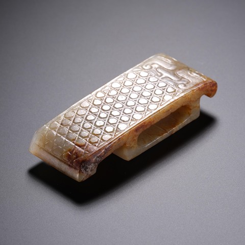 古玩玉器提油仿漢代“玉劍璏”真品鑒賞圖