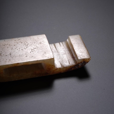 古玩玉器提油仿漢代“玉劍璏”真品鑒賞圖