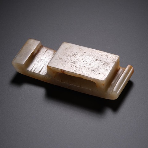 古玩玉器提油仿漢代“玉劍璏”真品鑒賞圖