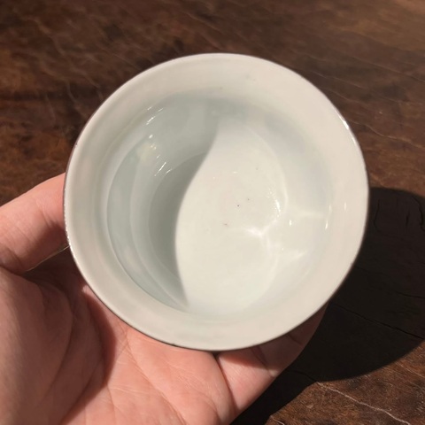 古玩陶瓷青花壽字紋蓋碗真品鑒賞圖