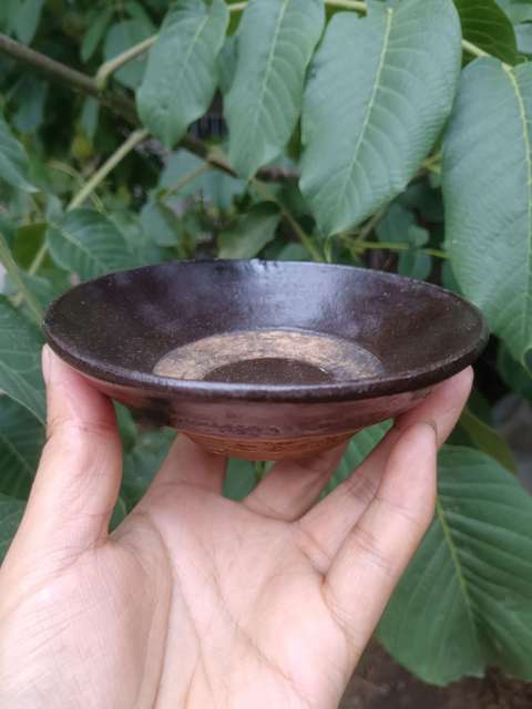 古玩陶瓷元末明初~窯變?nèi)f彩茶盞拍賣,當(dāng)前價格41元