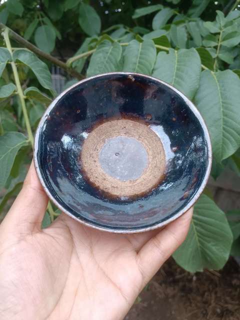 古玩陶瓷元末明初~窯變萬彩茶盞拍賣,當前價格41元