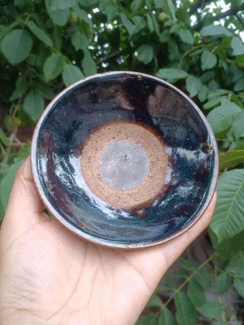 古玩陶瓷元末明初~窯變萬彩茶盞拍賣,當前價格41元