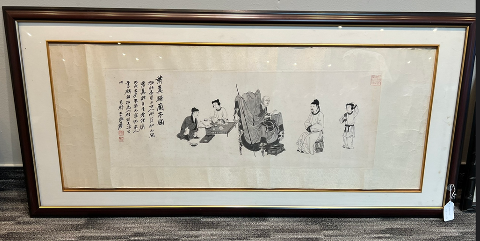 古玩字畫蕭翼賺蘭亭圖真品鑒賞圖