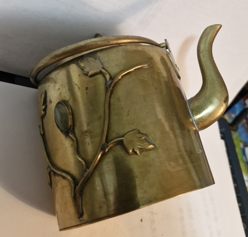 古玩銅器茶壺真品鑒賞圖