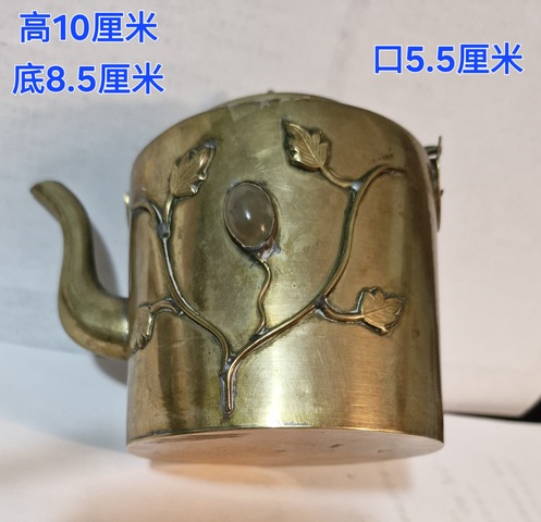 古玩銅器茶壺真品鑒賞圖