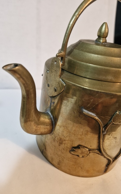 古玩銅器茶壺真品鑒賞圖