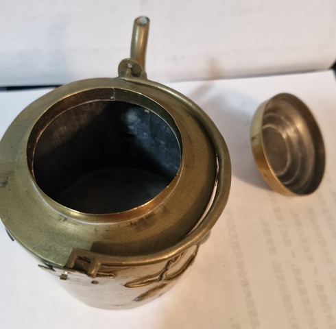 古玩銅器茶壺真品鑒賞圖