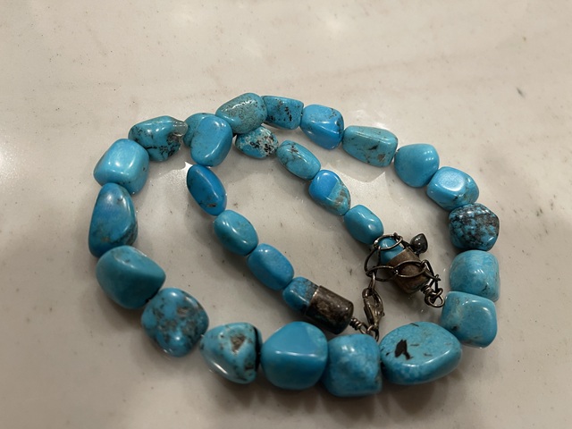 古玩玉器綠松石項鏈真品鑒賞圖