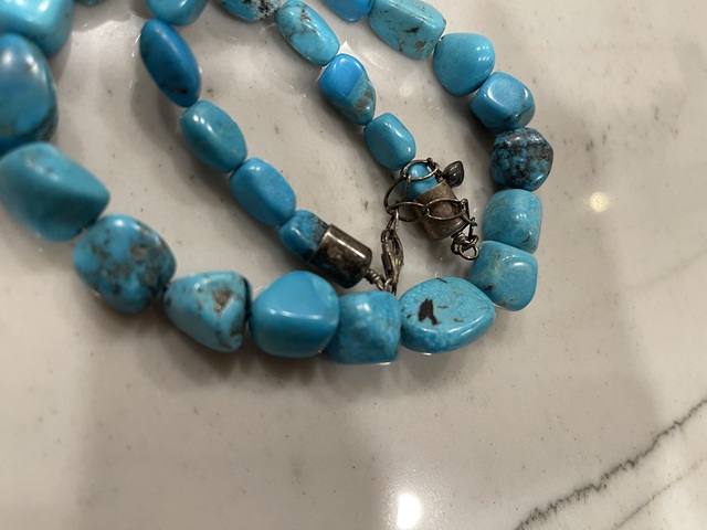 古玩玉器綠松石項鏈真品鑒賞圖