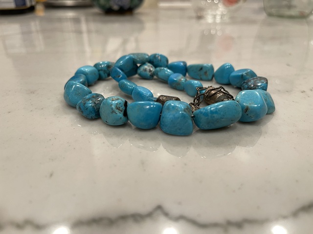 古玩玉器綠松石項鏈真品鑒賞圖