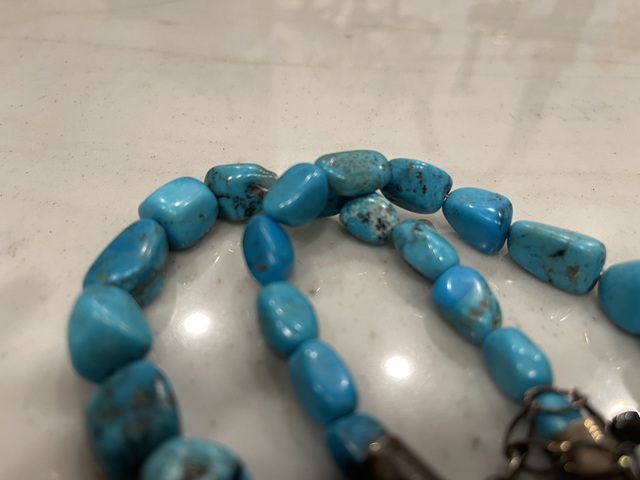 古玩玉器綠松石項鏈真品鑒賞圖