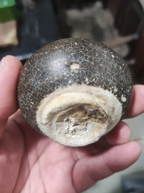 古玩陶瓷吉州窯黑釉水盂真品鑒賞圖
