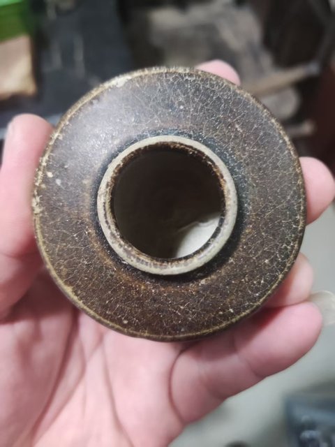 古玩陶瓷吉州窯黑釉水盂真品鑒賞圖