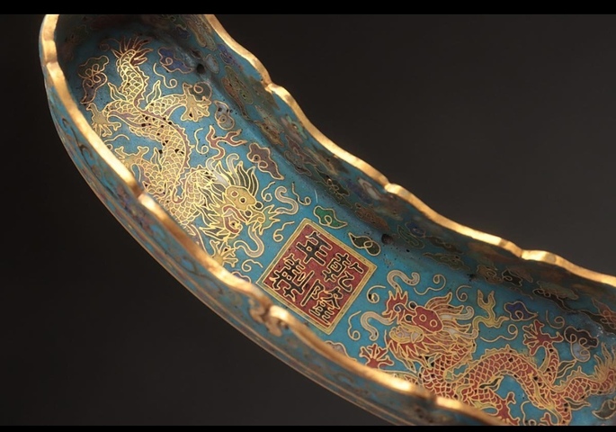 古玩銅器琺瑯文房真品鑒賞圖