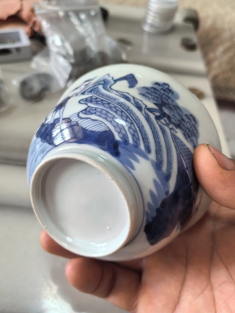 古玩陶瓷青花蓋杯真品鑒賞圖