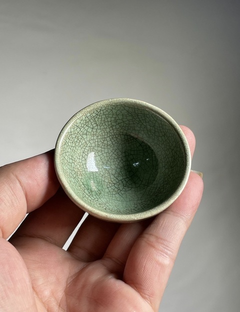 古玩陶瓷青釉杯真品鑒賞圖