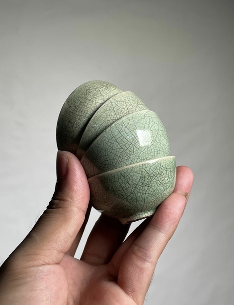 古玩陶瓷青釉杯真品鑒賞圖