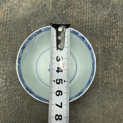 古玩陶瓷博古圖青花杯真品鑒賞圖