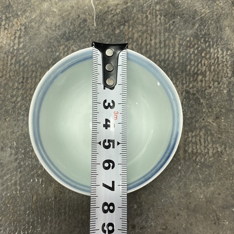 古玩陶瓷樓臺亭閣山水紋青花杯真品鑒賞圖