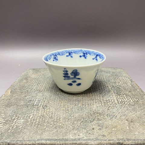 古玩陶瓷清康熙青花杯真品鑒賞圖