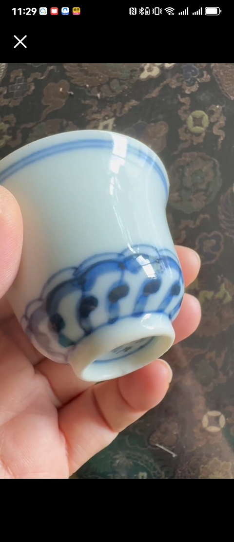 古玩陶瓷青花杯真品鑒賞圖